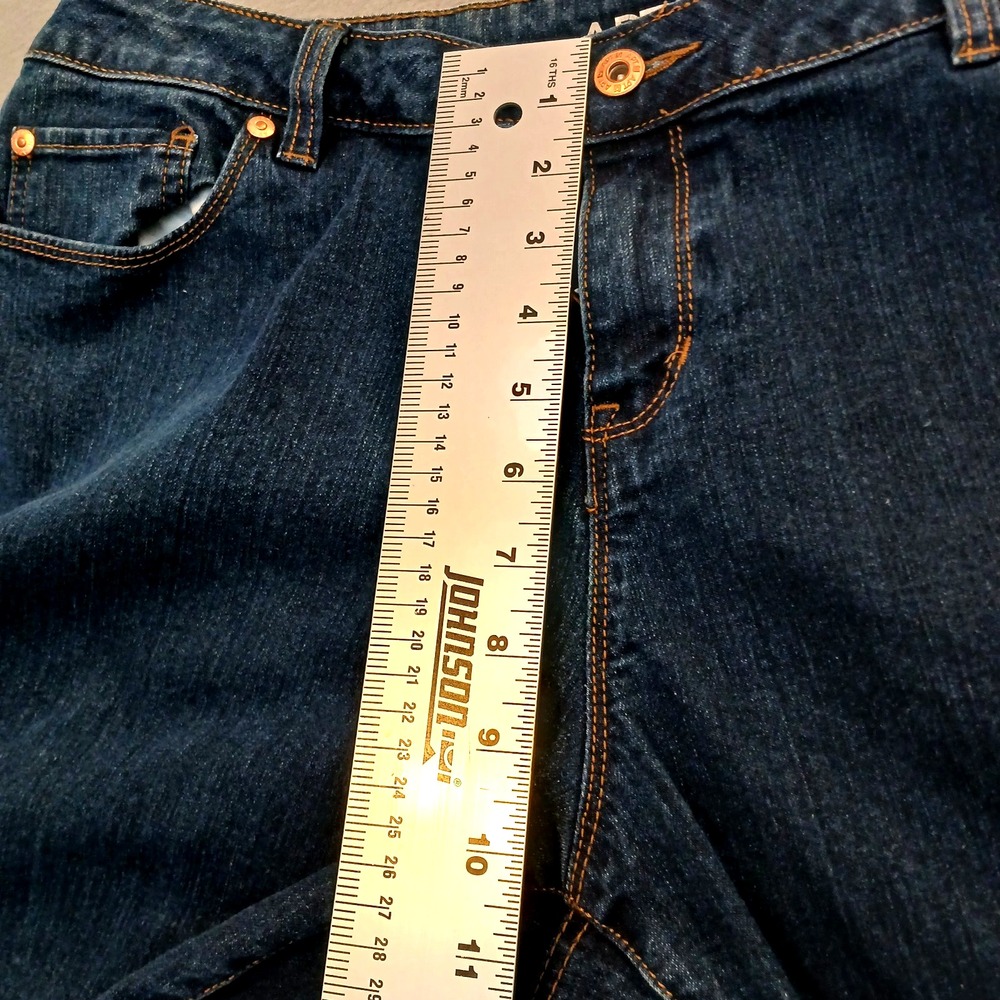 Apt 9 Women Classic Bootcut Denim Jean 16 Mid Rise Dark Stretch Everyday Basic - Picture 5 of 12